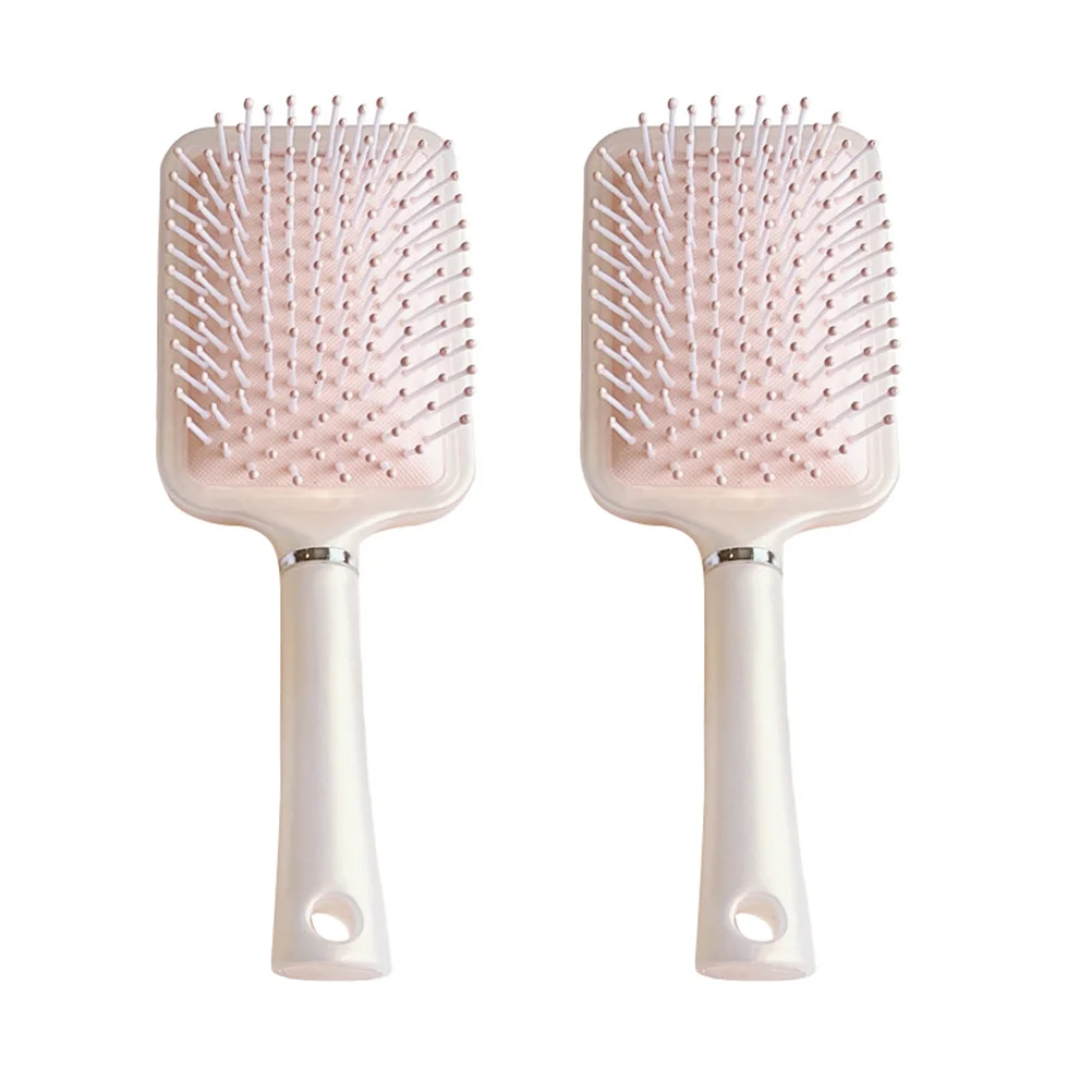 

2 шт., расческа, массажная расческа для укладки, пластиковая щетка-лопатка, распутывающий массажер для кожи головы для длинных коротких волос