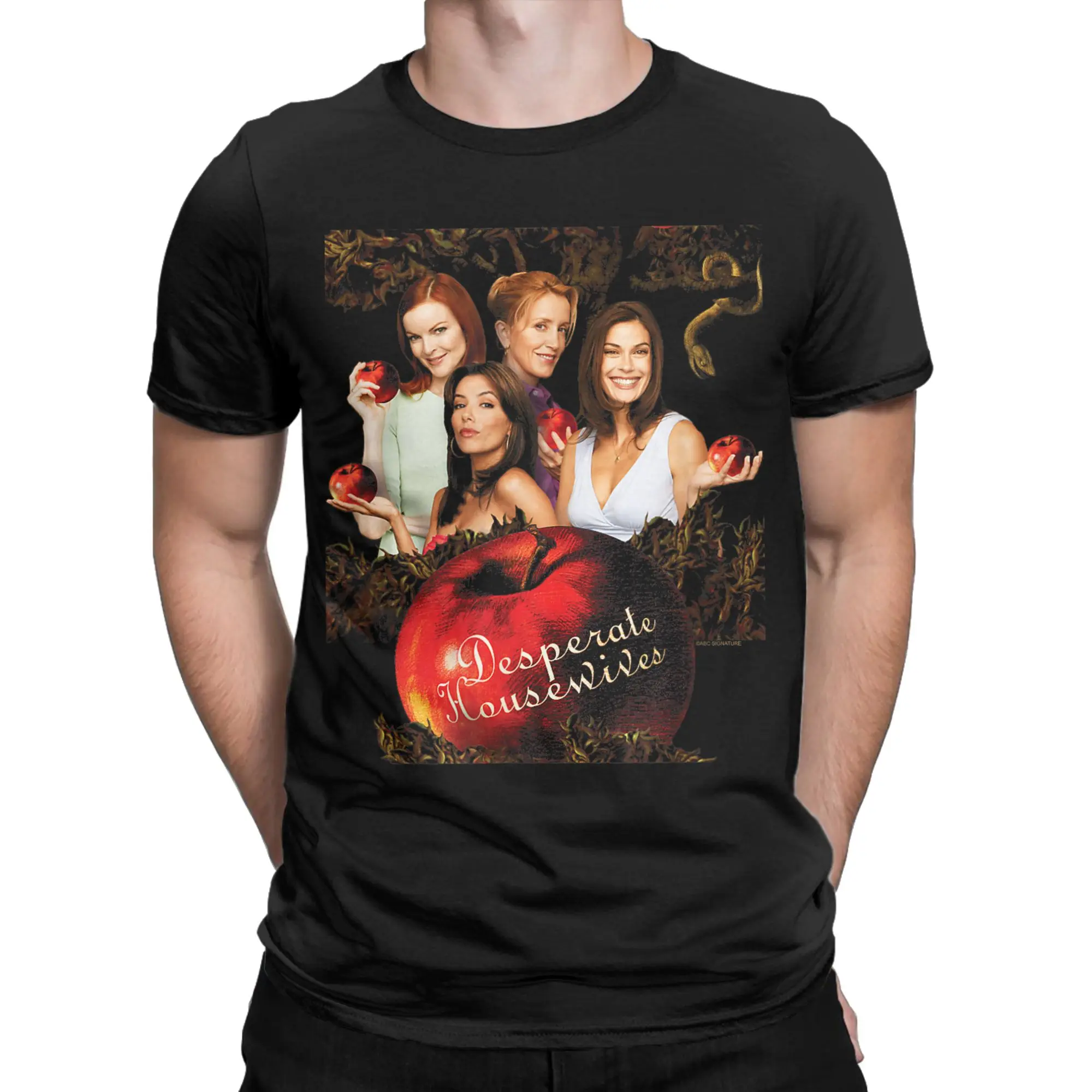 Men's T-Shirt Desperate Housewives TV Show Pure Cotton Tees Short Sleeve Susan Lynette Bree T Shirt Round Collar Clothes Printed