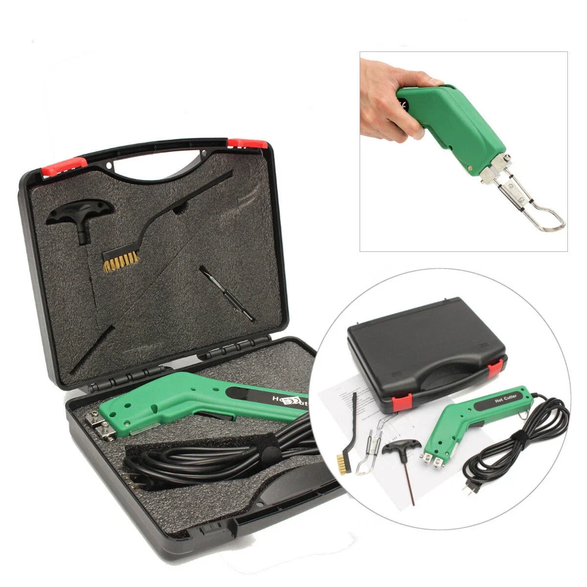 

220V 100W Hot Knife Fabric Cutter For Styrofoam Sponge Rope Pipes Cutting Tool