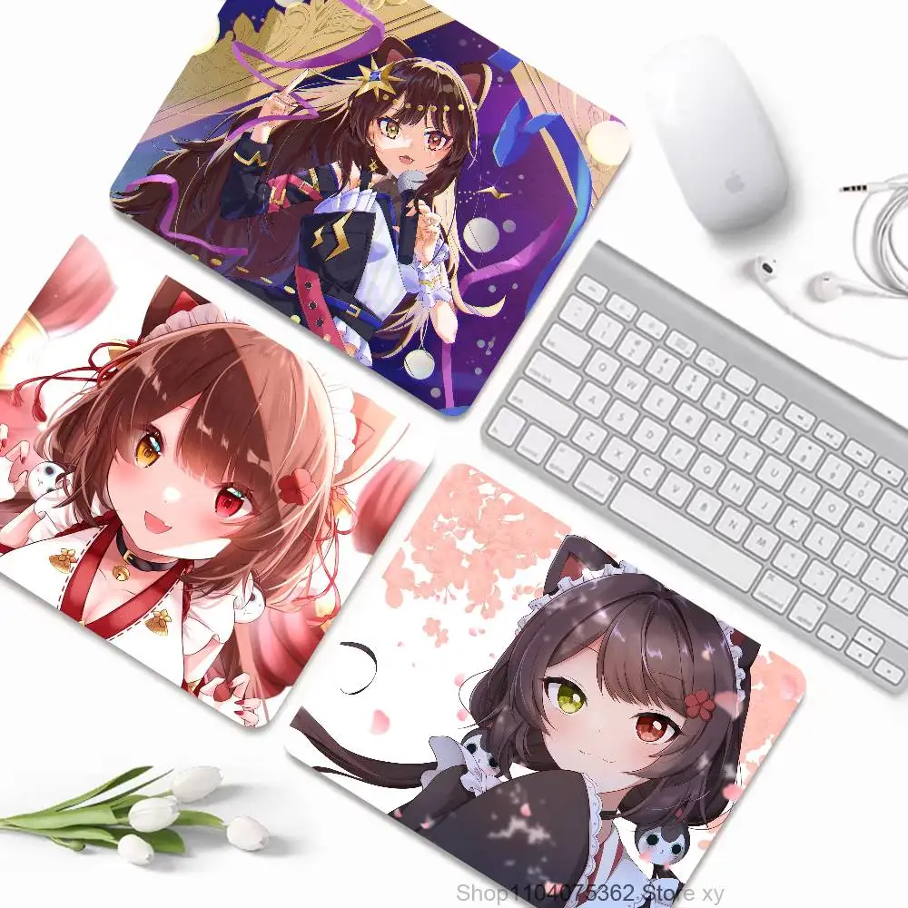 Anime Virtual Idol Inui Toko Mousepad Small LockEdge Mouse Pad For Gamers Computer Desk Pad Rectangular Anti-slip Rubber