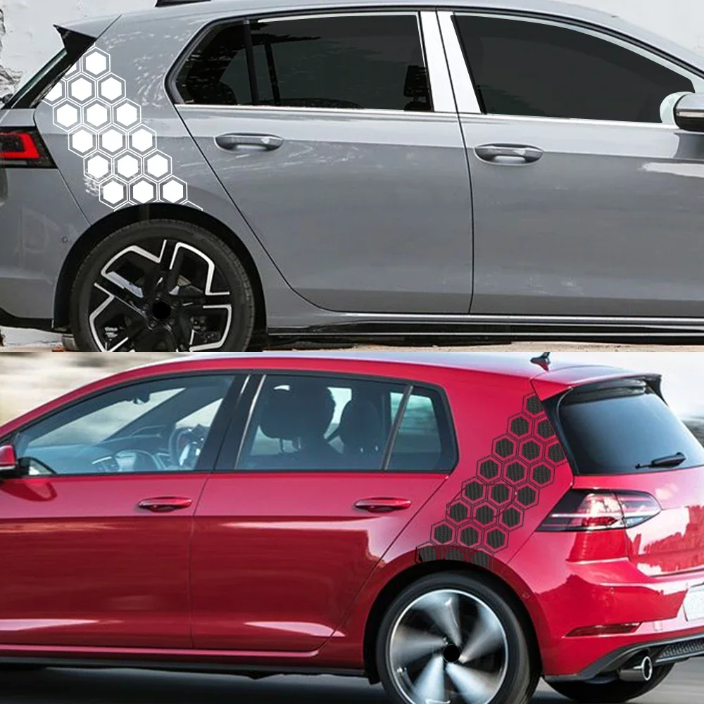 العسل سداسية الرسومات سيارة ملصق حائط من الفينيل جسم السيارة الجانب ملصق مقاوم للماء تعديل الديكور ضبط السيارات الملحقات #4