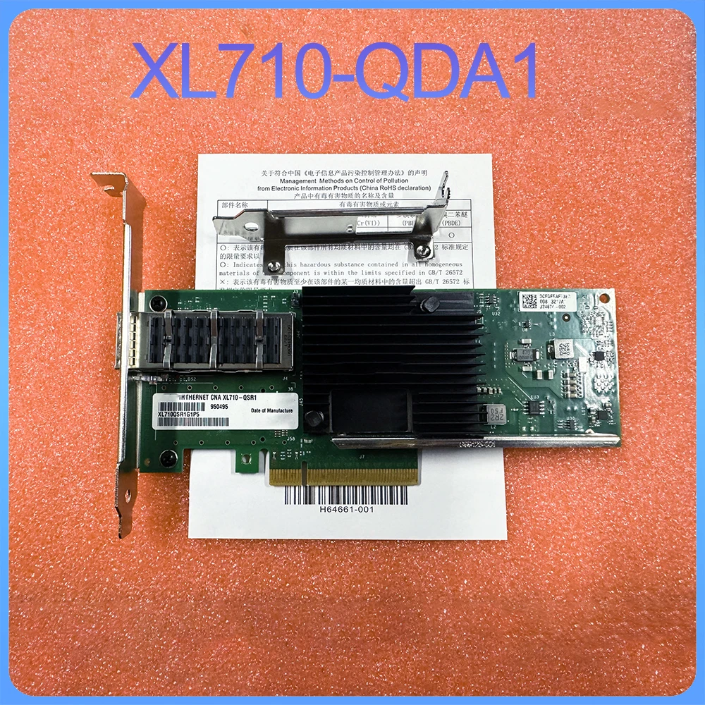 For Intel QSR1 40G E40GQSFPSR 10Gigabit NIC XL710-QDA1