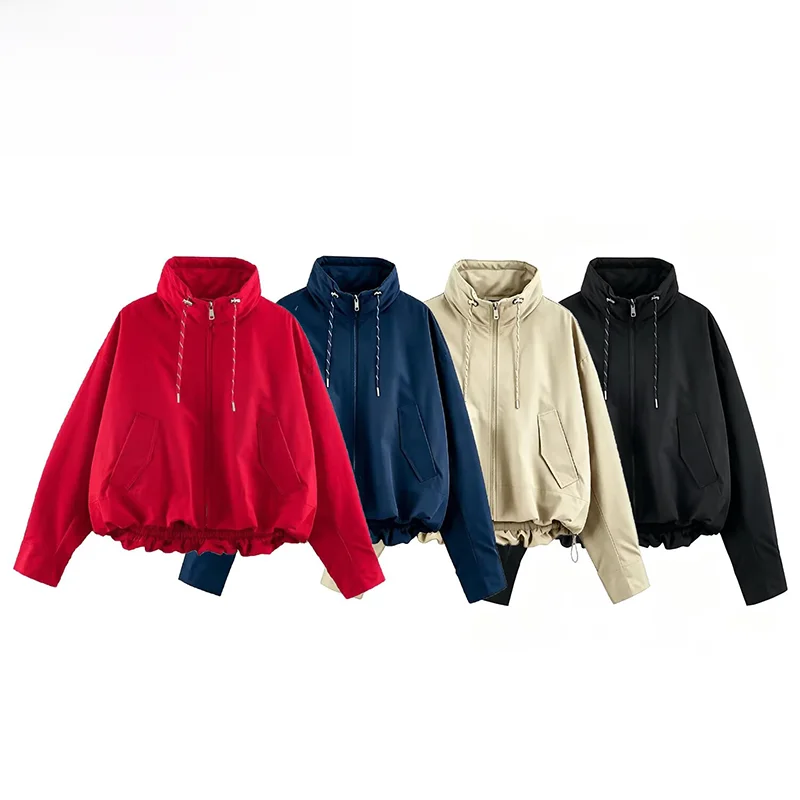 Fashionable Cotton Jacket Outerwear ZR Autumn New Women's Clothing Standard Fit Zipper Closure Polyester Fiber Ladies Coat