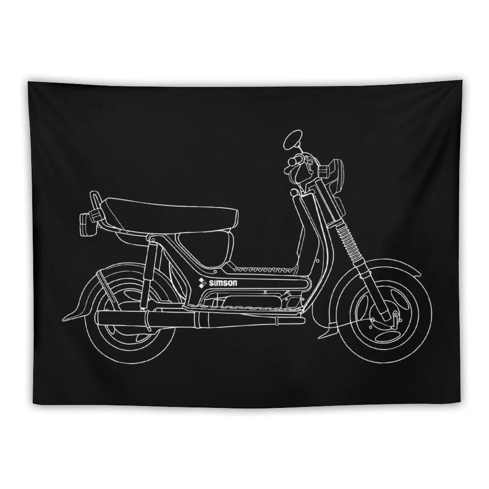 Simson SR50 scooter best t-shirt design Tapestry Decoration For Home Things To Decorate The Room Christmas Decoration Tapestry