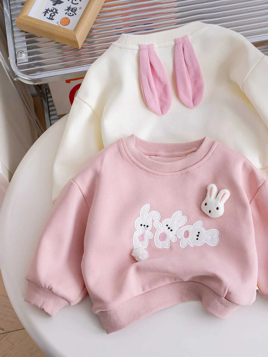 Otoño 2024 nueva suda de manga larga con estampado de dibujos animados Casual lindo dulce bebé niña Top cómodo de moda me...