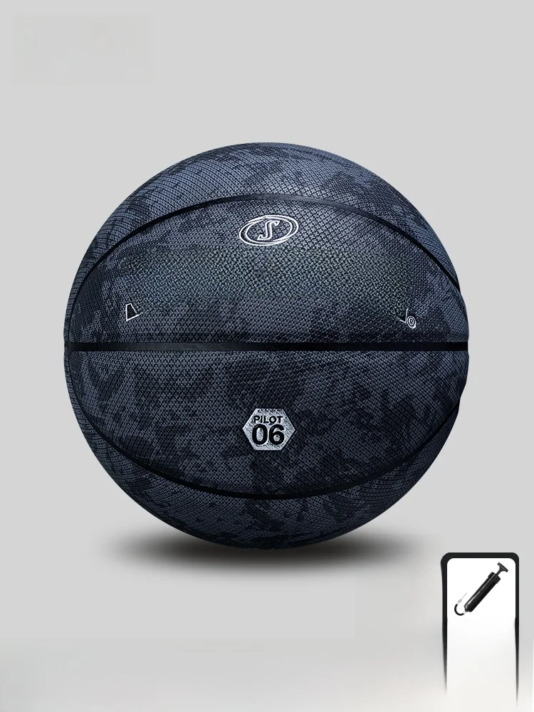 ballon-de-basket-spalding-pilot-06-bla-tech-a-motif-croise-absorbant-l'humidite-en-pu-ideal-pour-l'entrainement-et-la-competition-en-interieur-et-en-exterieur