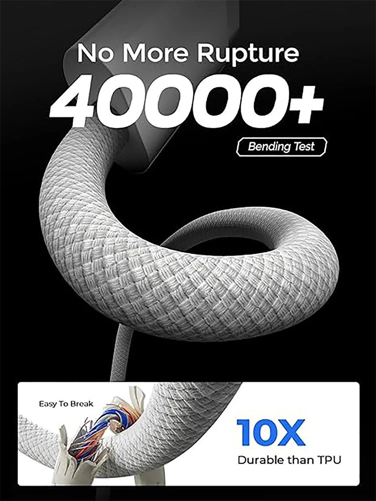 USB-C to Type C Color Cable For Apple iPhone 15 PD 60W Fast Charging For Huawei Xiaomi Samsung Type C Weaving Cable Accessories 썸네일 4