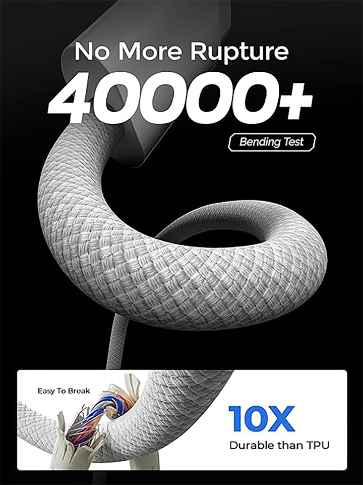Cable de color USB-C a Type C para Apple iPhone 15 PD 60W carga rápida para Huawei Xiaomi Samsung, cable trenzado Type C accesorios 4