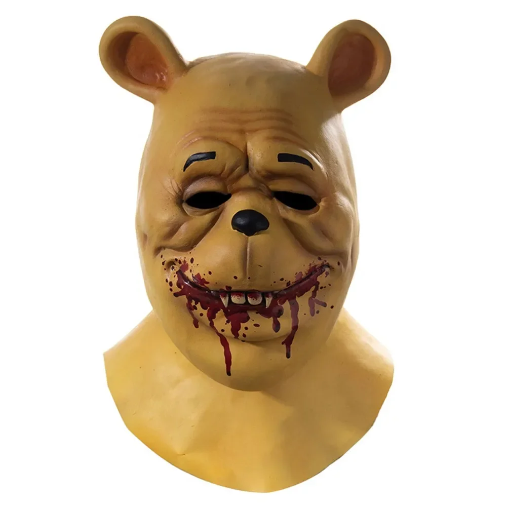 Costume de déguisement d'ours d'horreur pour hommes adultes, Winie Cosplay Net Mask, Blood and Honey Movie, Roleplay Sauna Wear, Accessoires en latex, 2023