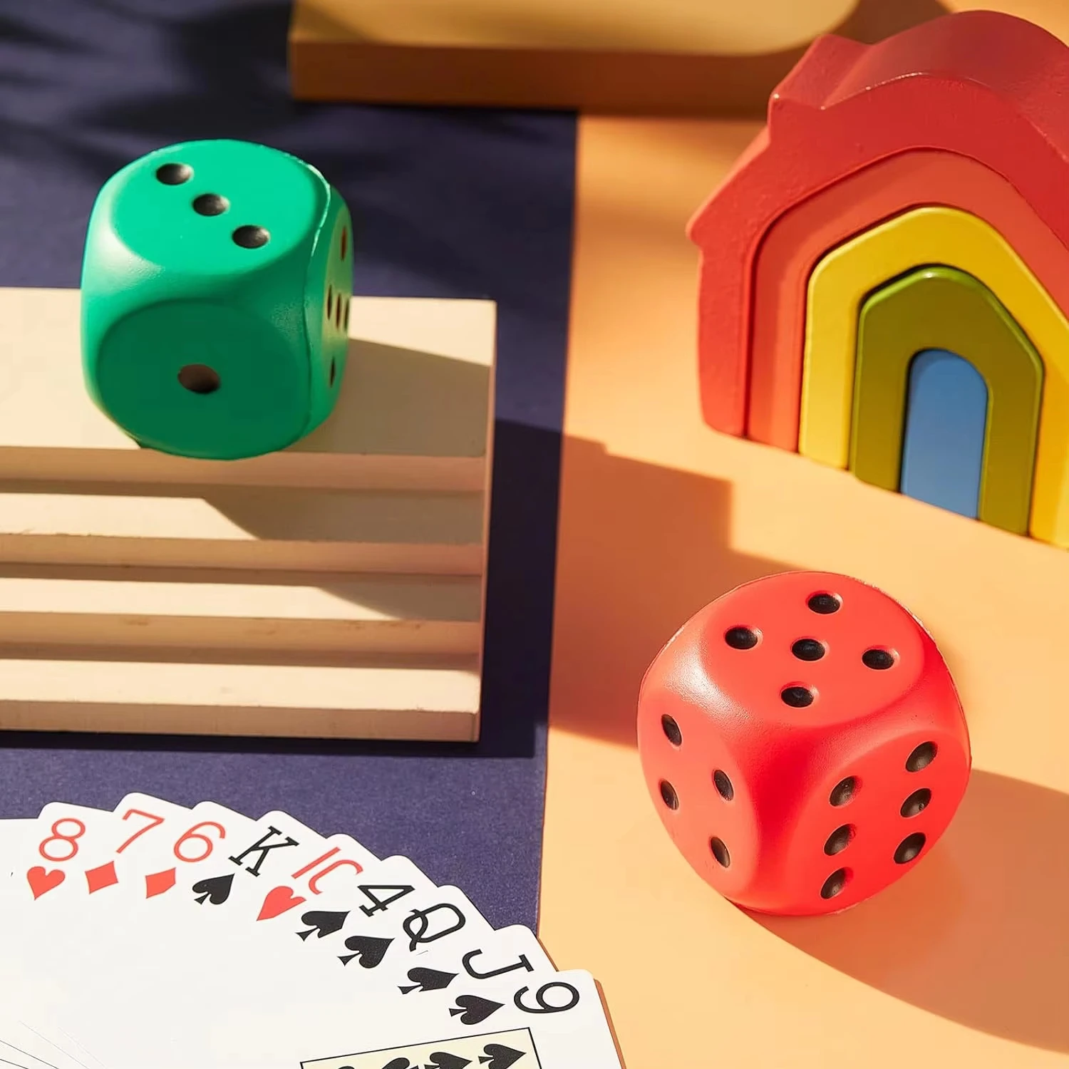 6/12 قطعة/المجموعة كبيرة رغوة مجلس لعبة ملحق لينة جامبو نقطة النرد 6 الوجهين رغوة النرد وهمية جامبو النرد مضحك لعبة النرد