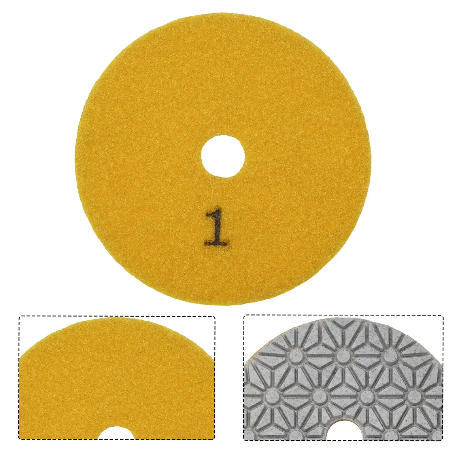 Diamond Polishing Pads 4inch Perfect for Granite  Marble  Concrete High Temp Resistance  Flawless Shine in 3 Steps
