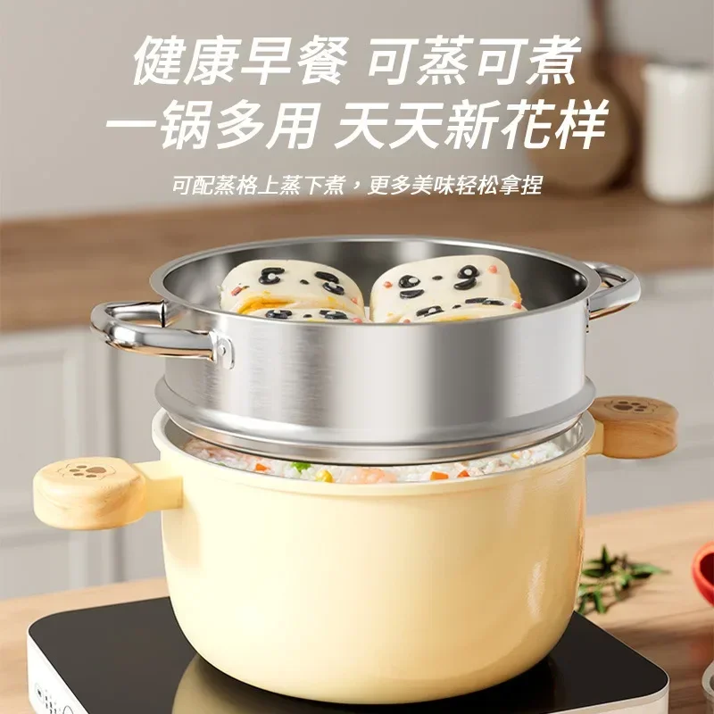 Small double boiler steam pot for cooking 26cm Stainless steel steamer pot Rice noodle steamer Home appliance Gas steamer cooker