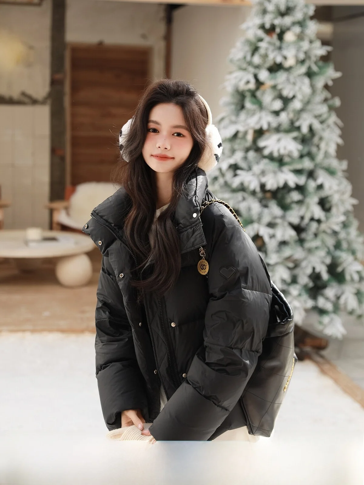 

Xubo DuPont Tee-Proof down Jaet 90 White Du down ort Women's Faion Outerwear Korean Sle Straight Cut Thiened