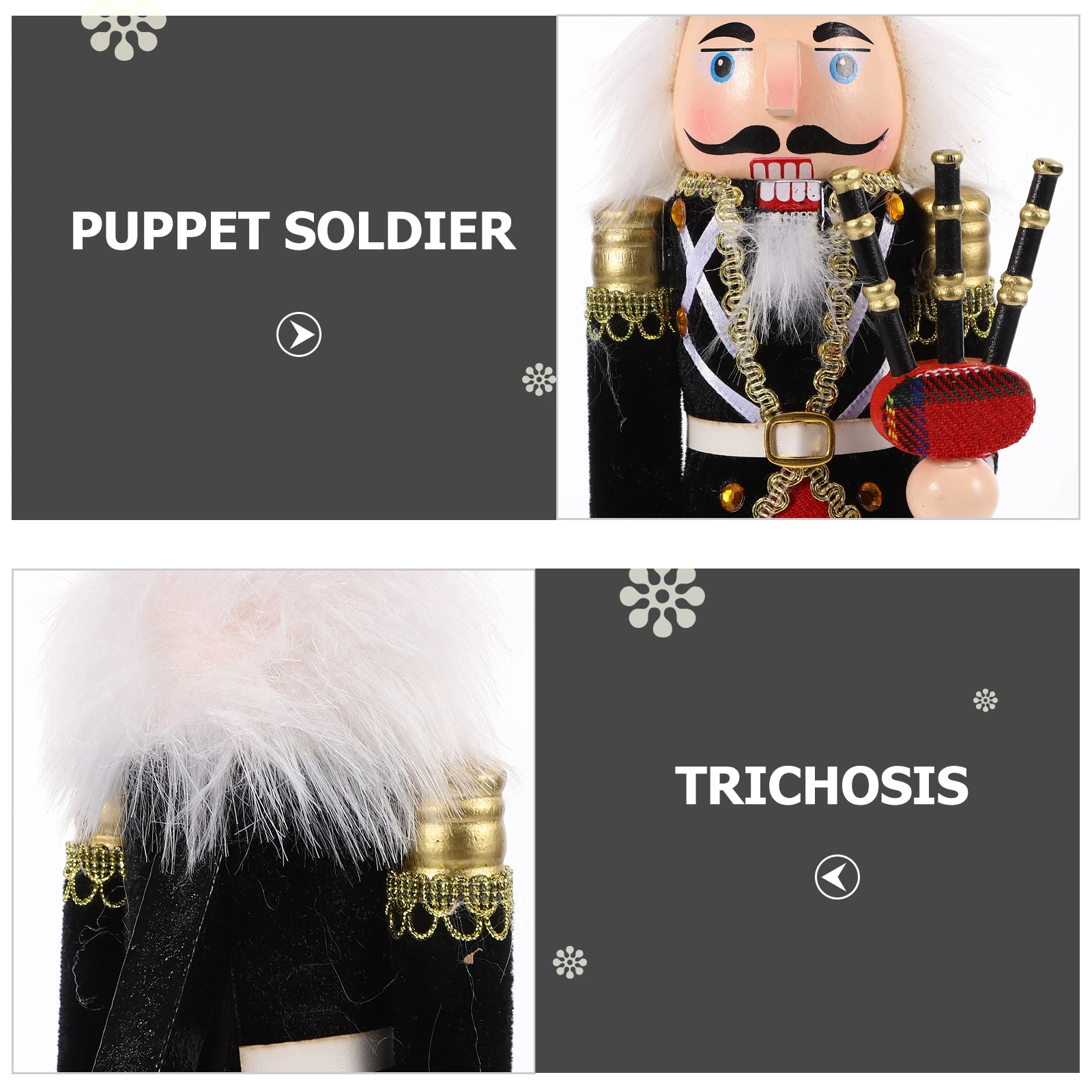 Nutcracker Puppets Wooden Christmas Decor Traditional Xmas Gift Desktop Nutcrackers Man Craft Bright Color Holiday Ornament Home