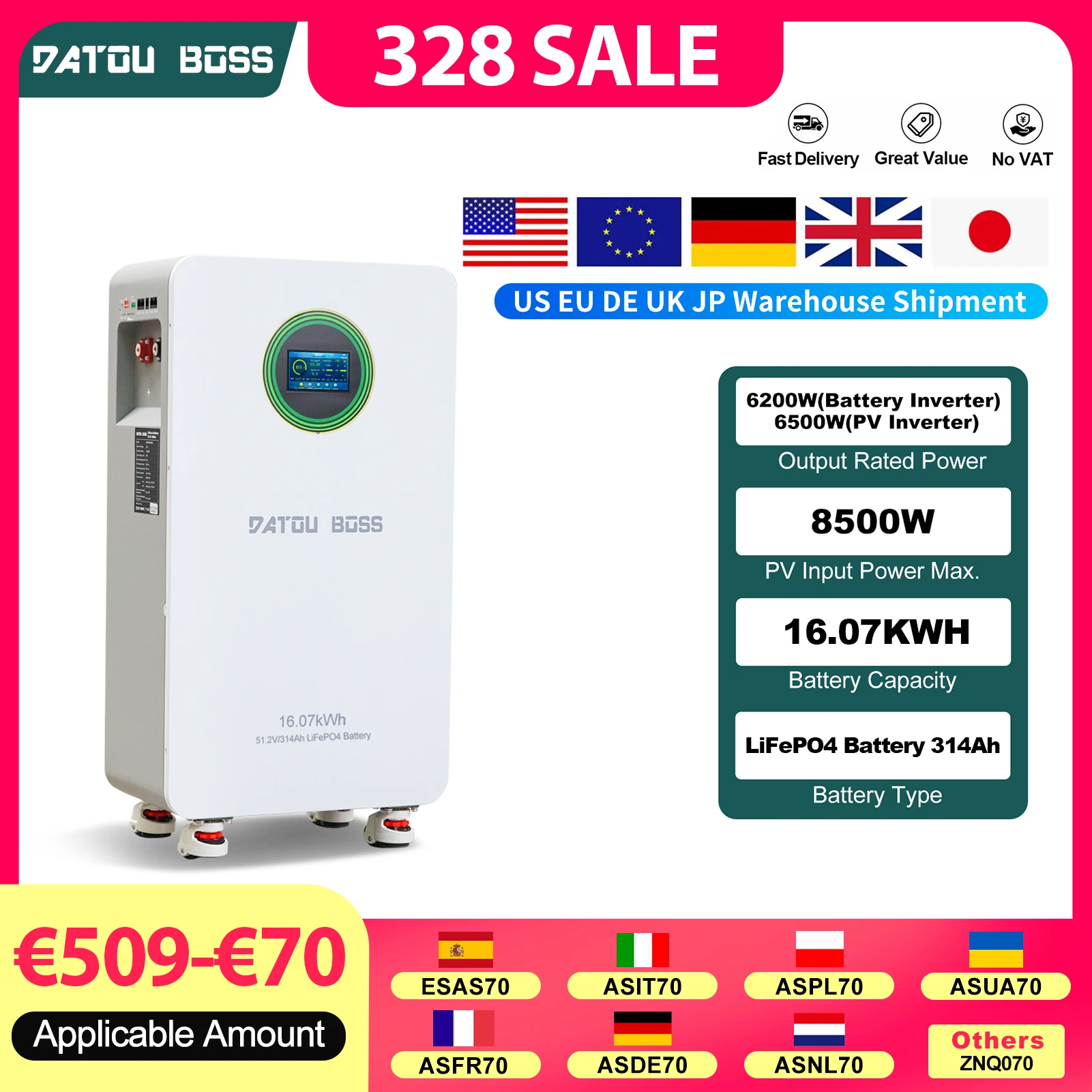 Datouboss 51.2V 300…