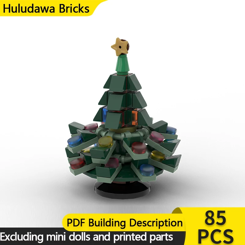 

Модель City Street View MOC, строительные кирпичи, украшение для рождественской елки, модульная технология, детские праздничные подарки, сборный игрушечный костюм