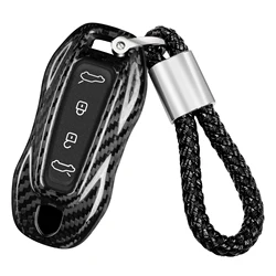 Key Fob Cover for Porsche EV 2025 With Key Chain Key Fob Case for Taycan 2022 Key Protector for Macan Ev Smart Accessories 2024