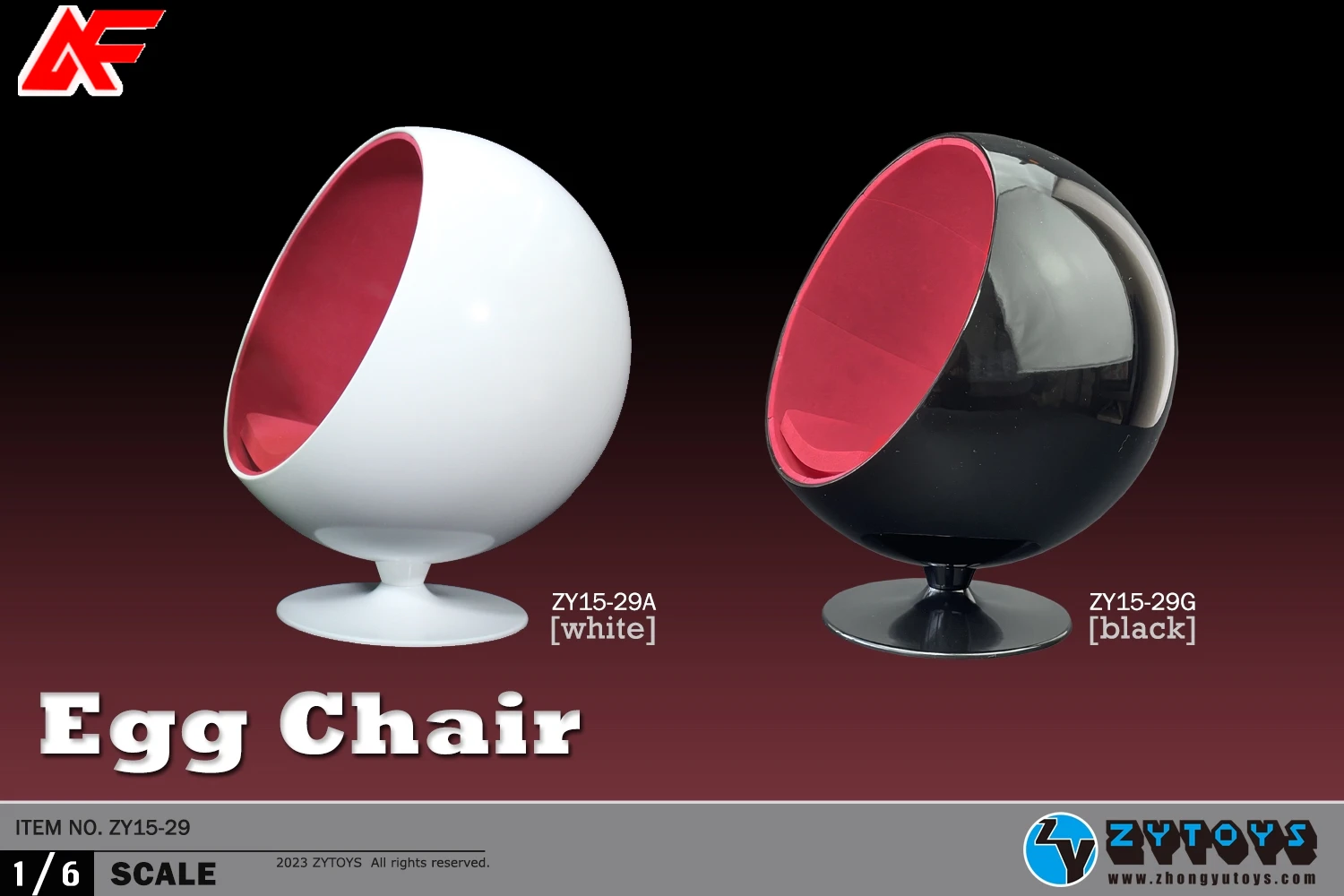 ZYTOYS ZY15-29 1/6 Scale Egg Chair Model Scene Props For 12'' Action Figure Doll Toys