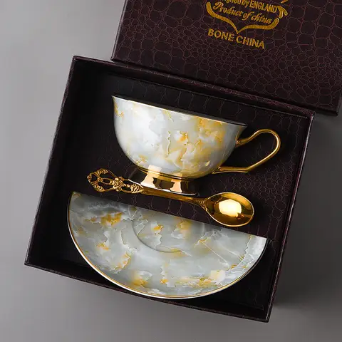 220 मिलीलीटर नॉर्डिक मार्बल हाई-ग्रेड सिरेमिक कॉफी कप सेट लक्ज़री सिंपल एस्प्रेसो कप यूरोपियन स्टाइल कैपुचीनो लट्टे मग 10 best sales सिरेमिक कॉफी कप - №10