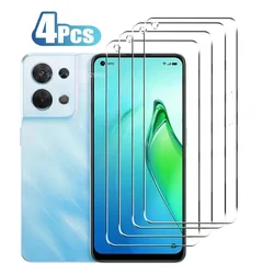 4PCSHD TemperedGlass For OPPO Reno 8 Lite 8T 7 Z 6 5 Pro Plus 5G Screen Protector For OPPO Find X5 X3 Lite A17 A96 A98 A31 Glass