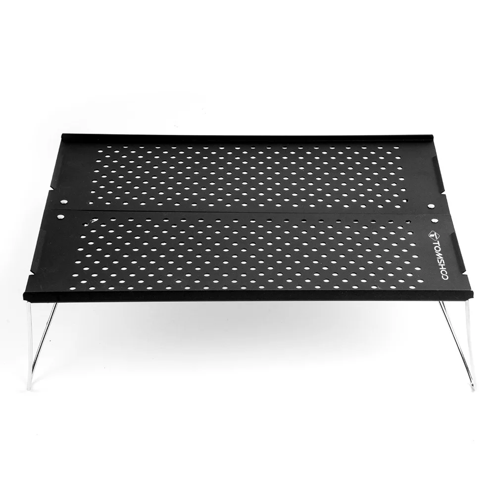 Tomshoo Compact Camping Table Small Folding Table Outdoor Metal For Camping Barbecue Picnic Tourism Fishing Camping Accsesorios