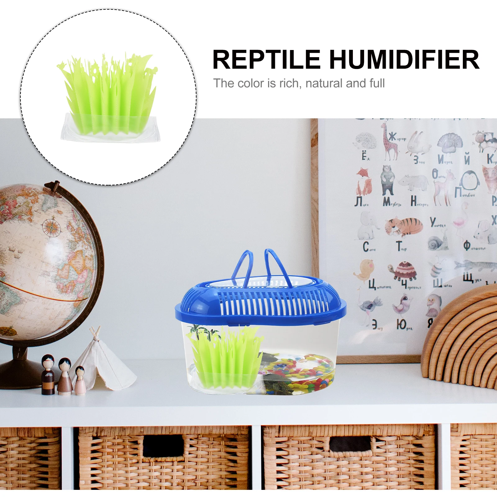 

Reptile Box Humidifier Unplugged Automatic Mist Emulated Plant Decorative For Tortoise Habitat Insect Terrarium Pet Supplies
