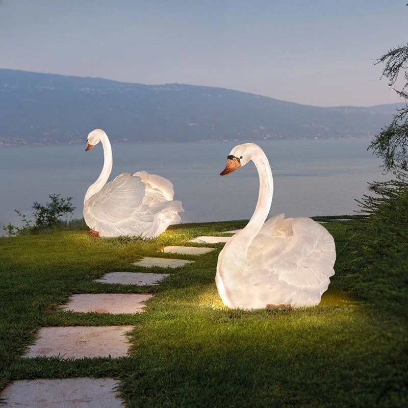 

Outdoor courtyard garden simulation big white goose garden landscape light kindergarten light