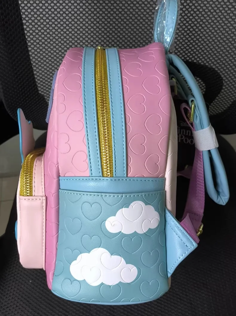 Ensemble sac à dos et portefeuille Disney Eeyore, joli sac ballon en forme de cœur de dessin animé pour femmes et filles, cadeau de sac à dos décontracté à la mode