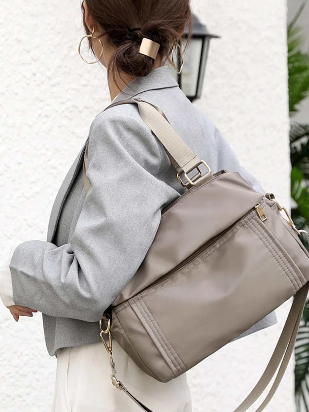 

New Women's Ox Cloth Single oulder Bag Casual Crossbody Multi-ket Waterproof Handbag Versatile Soft Handle Bag