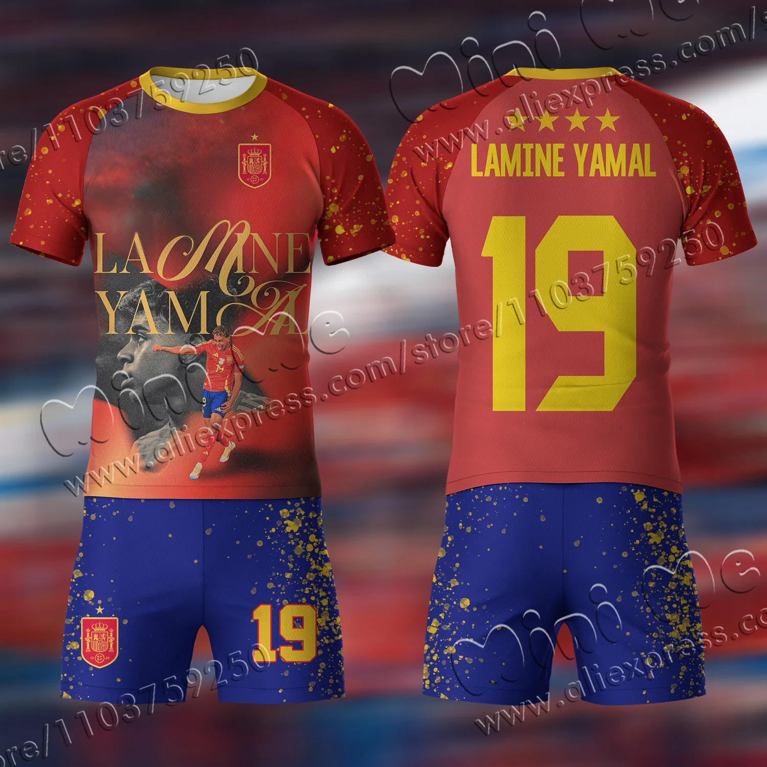 

Yamal jerseys wholesale men's and children's football jerseys set men's Spain jerseys survey football jerseys women's jersey