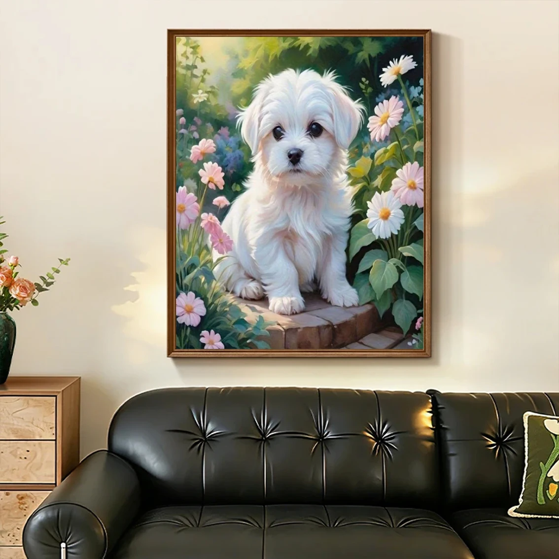 GATYZTORY Painting By Number Adults New With Frame Coloring For Adults For Handiwork Animals dog Handicraft Art Picture Drawing 3