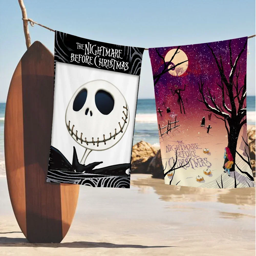 Classic Animated Movie Nightmare Before Christmas Jack coperta in microfibra asciugamani da spiaggia ad asciugatura rapida asciugamano da piscina