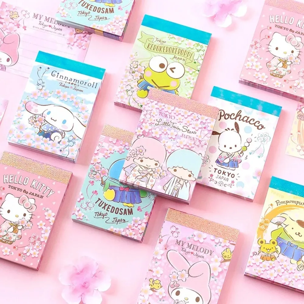 Sakura Sanrio Keroppi Pochacco Cinnamoroll Notizblock Niedliches Kätzchen N Times Schreibwaren Etikett Notizblock Lesezeichen Post Schulsachen