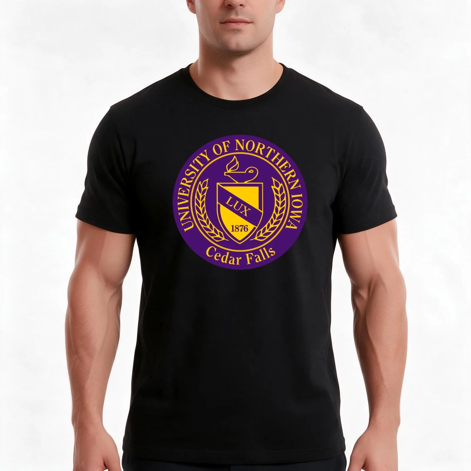 University of Northern Iowa T-Shirt, Summer Casual Cotton Tee, Oversized Streetwear Tops, Vintage Graphic Print, 100% Cotton