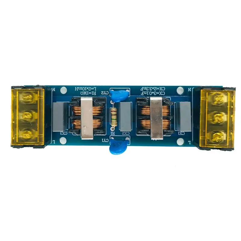 Carte de filtre passe-bas haute fréquence EMI, 1 pièce, à deux étages, 6A, pour amplificateur d'alimentation, PCB-A25R