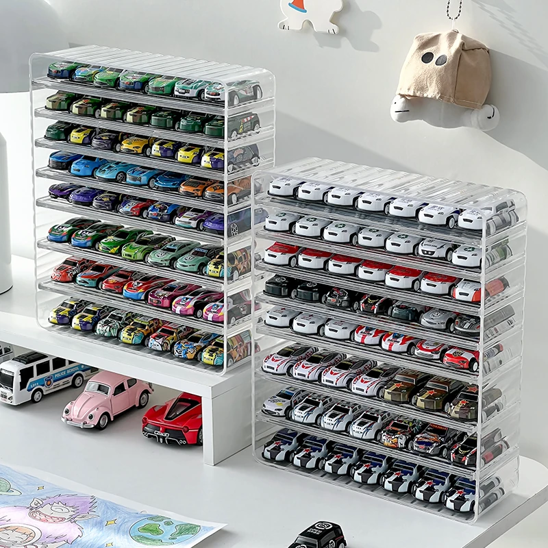 

3/5/8 Layers Acrylic Toy Car Model Display Stand Multi-Layer Storage Box for Hot Wheels 1:64 Racing Car Models Display Box