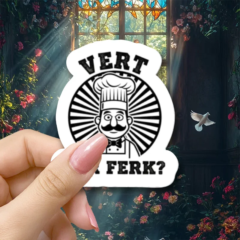 Виниловая наклейка Vintage Vert der ferk - Swedish Chef, водонепроницаемая наклейка для окон, маленькая водонепроницаемая наклейка для бутылок, кружек, паспортов
