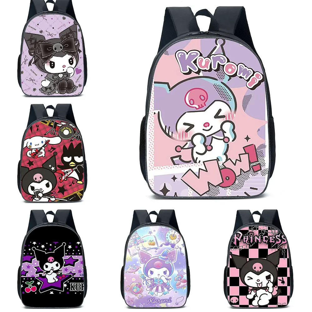 

Kuromi Print Backpack Boys Girls Book Bag Student Schoolbag Teenager Satchel Children Knapsack School Supplies 15 Inch