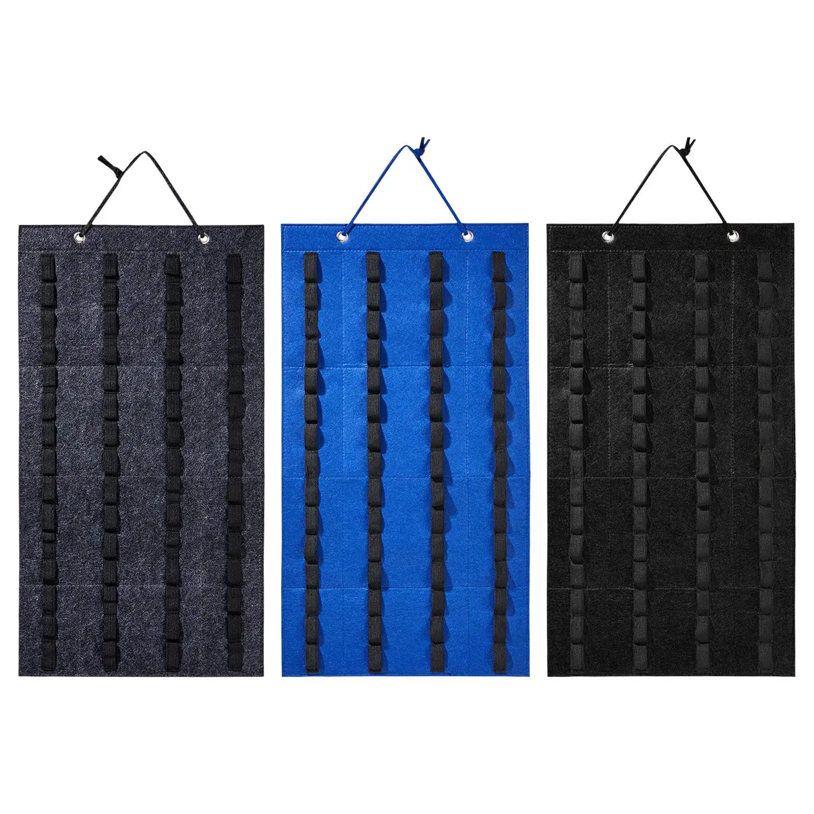 over Door Hanging Display Organizer for 1/64 Diecast Model Car Collection Wall Mount Felt Storage Rack with Elastic Bands Large