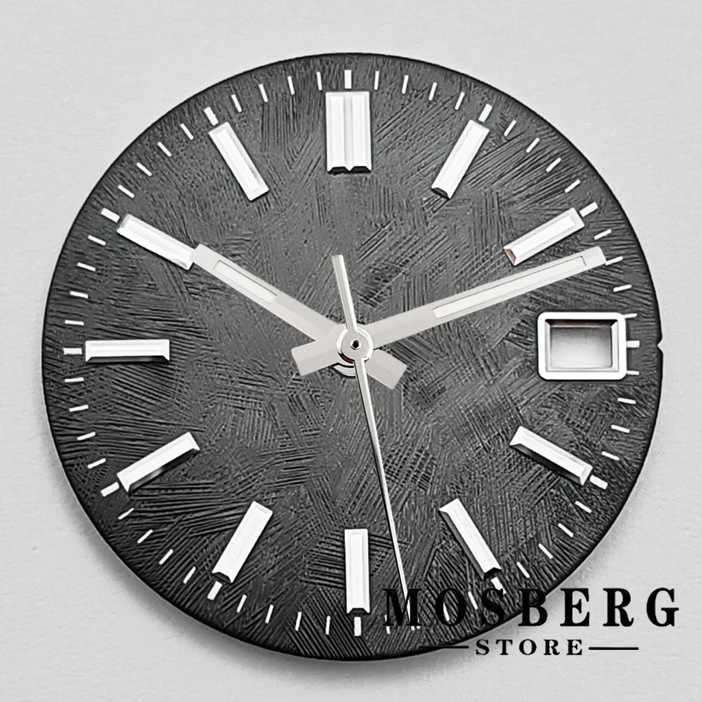 

NH34 NH35 Циферблат часов 28,5 мм со стрелками Хаотическая текстура Подходит для стерильных часов NH34 Детали автоматического механизма