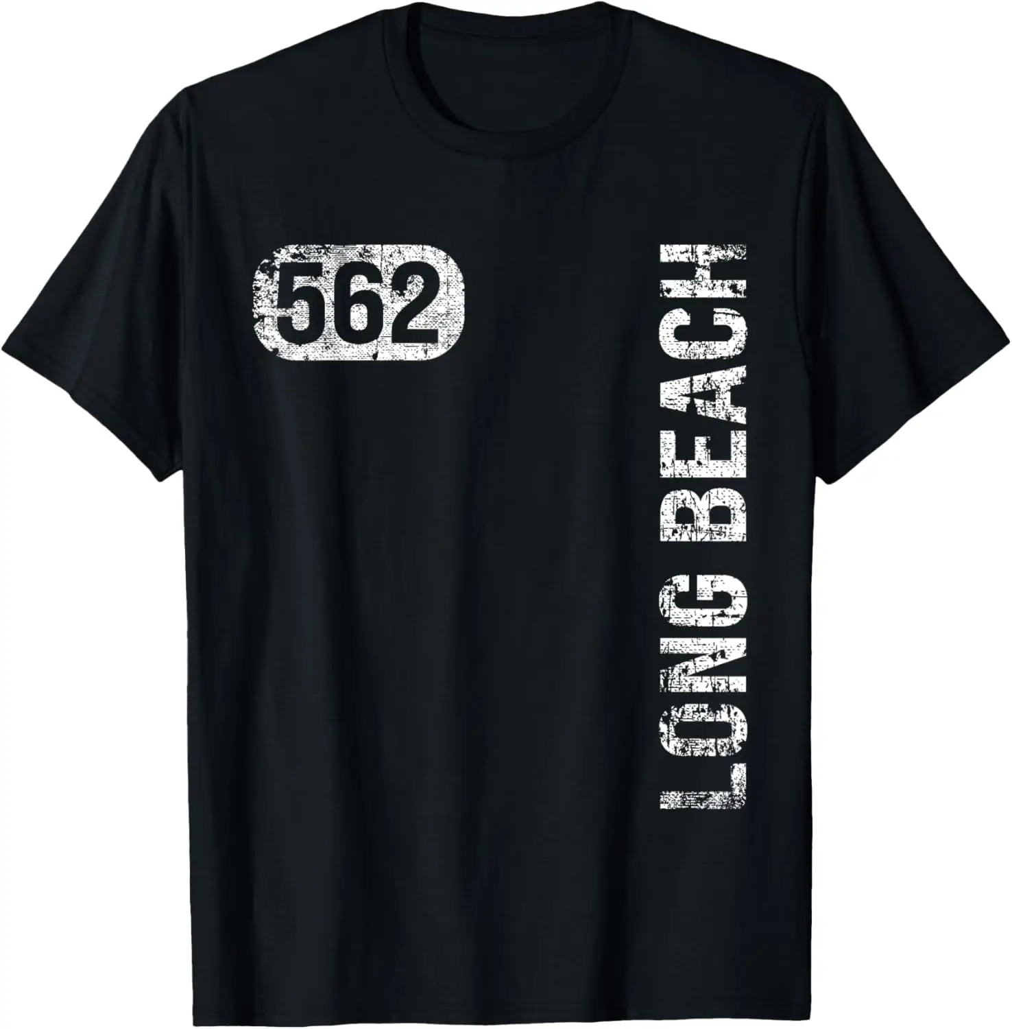 Long Beach California 562 Area Code Vintage Retro T-Shirt