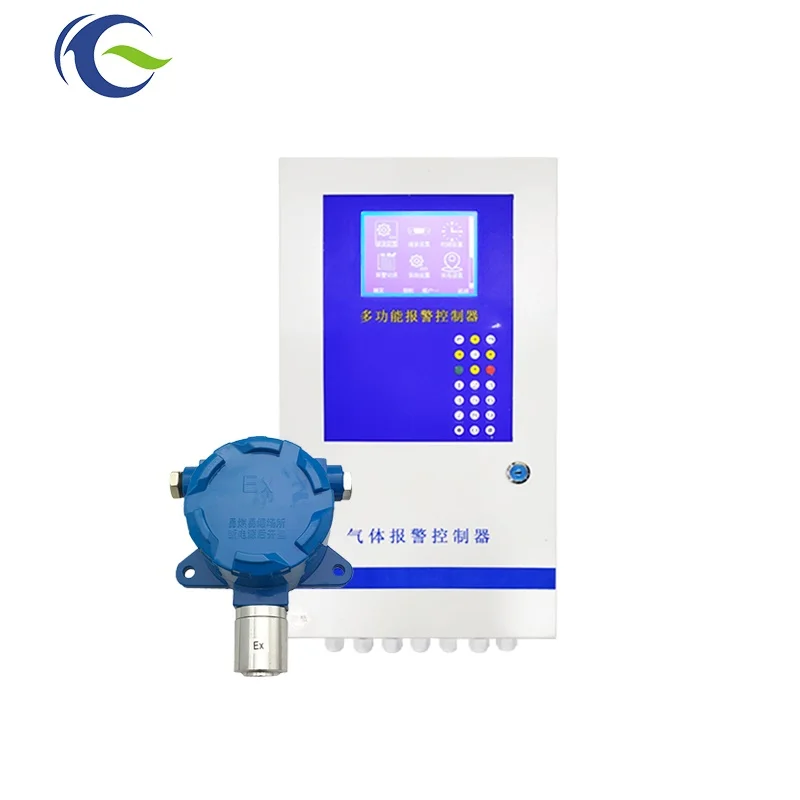 Wall Mounted 16 Channels LPG NOx HCHO Gas Detector Use LCD Alarm Control Panel