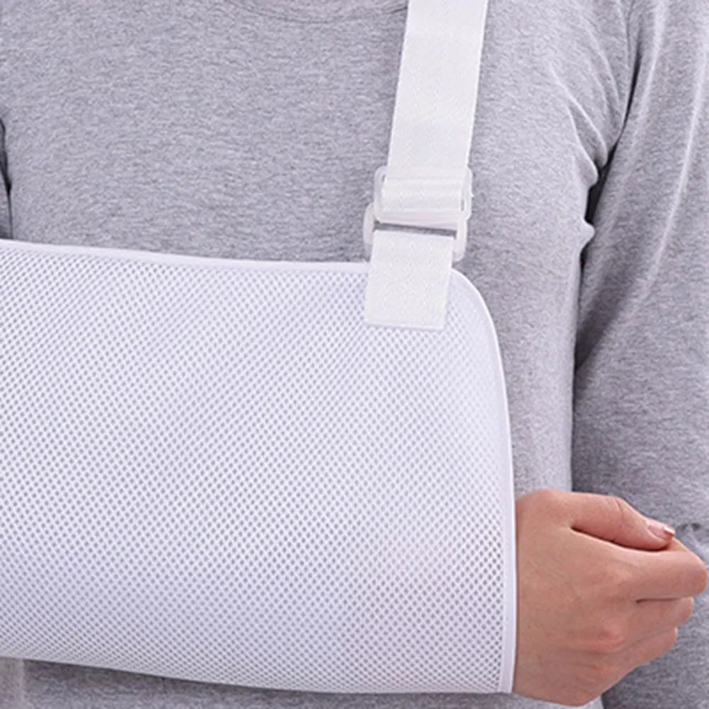 Breathable Mesh Shoulder Immobilizer Arm Sling Reversible Adjustable Strap Thumb Loop Support for Dislocated Shoulder Rotator