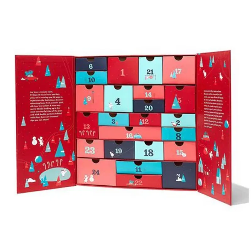 Customization.Customization.Best-Selling 25-Day Countdown Kraft Calendar Box Foil Specifications Custom Christmas Advent Gift Su