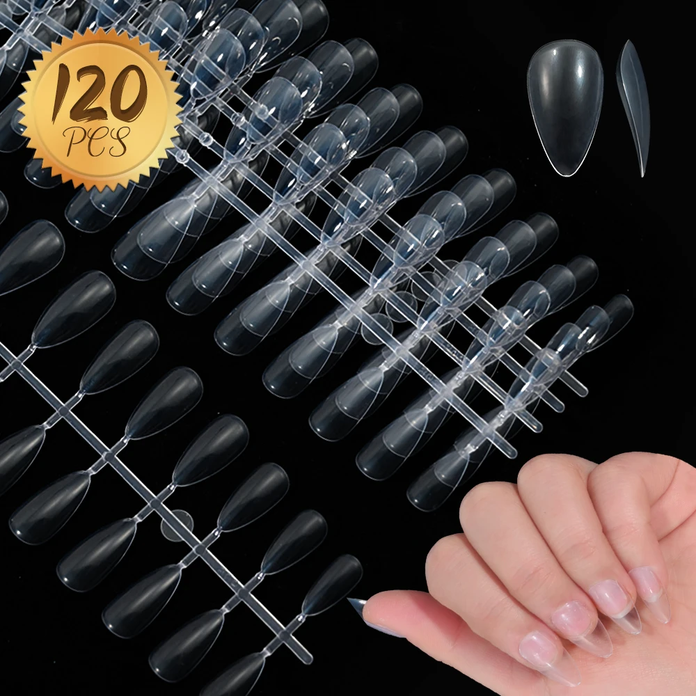 120 pcs roz roz franceză vârf de presă cu unghii de lungime medie Formă pătrată cu unghii de finisare lucioasă cuie falsă acoperire completă în formă de în formă de în formă