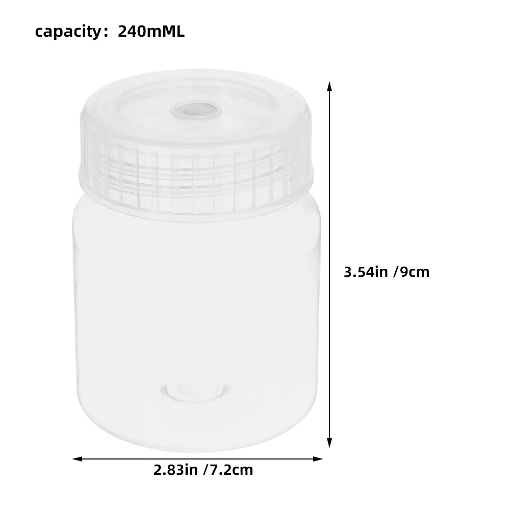 4 قطعة 240 مللي حاويات عينة بلاستيكية واسعة الفم مقاومة للمواد الكيميائية زجاجات مختبر متينة حاوية فارغة زجاجة كيميائية