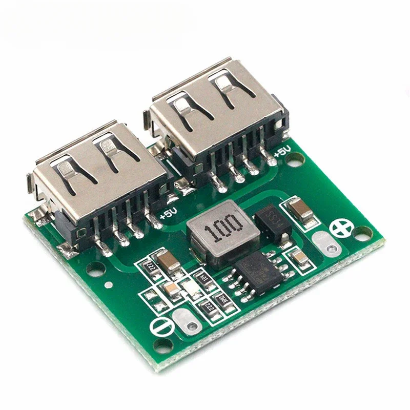 10PCS 9V 12V 24V to 5V DC-DC Step Down Charger Power Module Dual USB Output Buck Voltage Board 3A Charge Regulator 6-26V