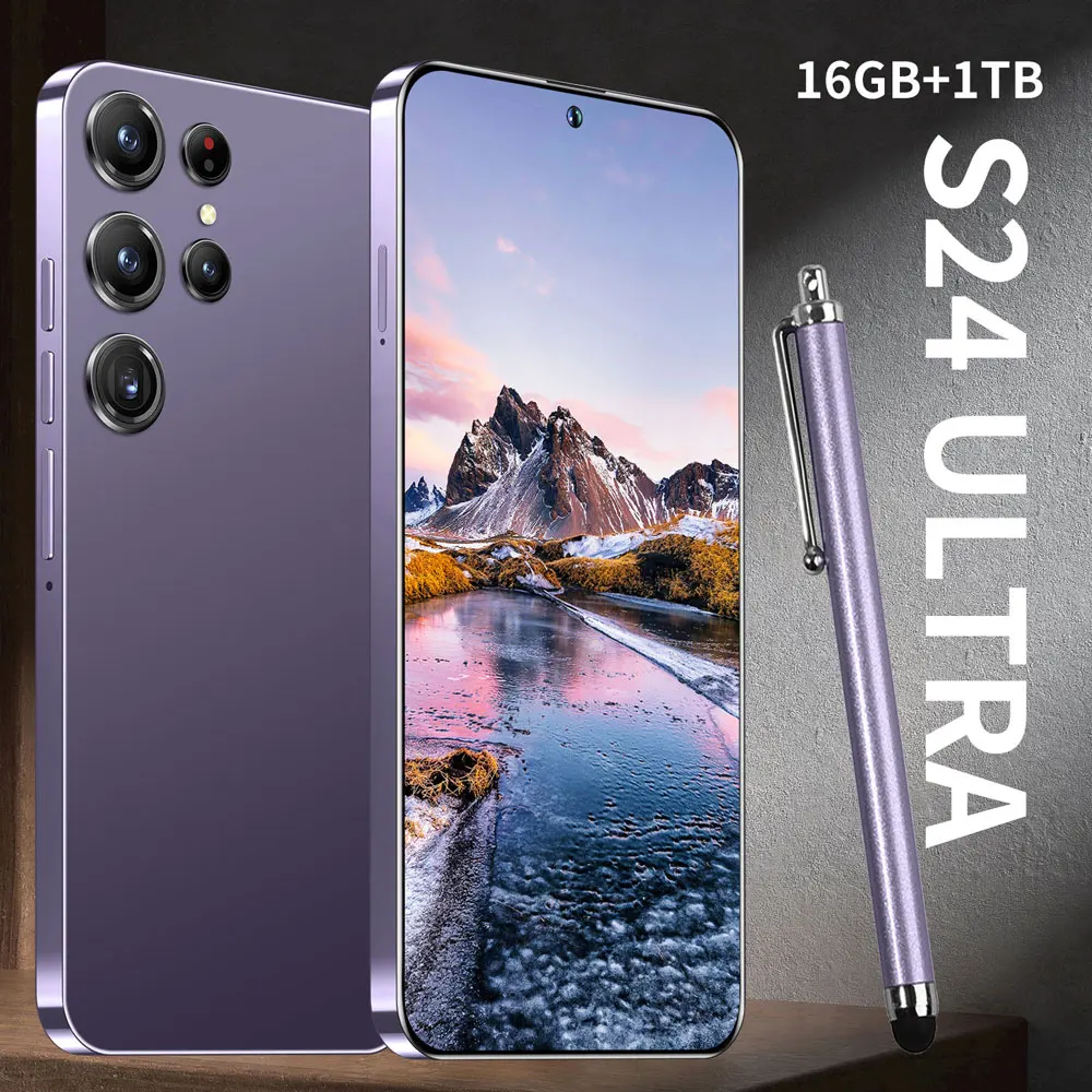 Global Version S24 Ultra Smartphone 5G 7.3HD Original Cellphones 7800mAh Android 14 Cell Phone Snapdragon 8 gen 3 Mobile Phones