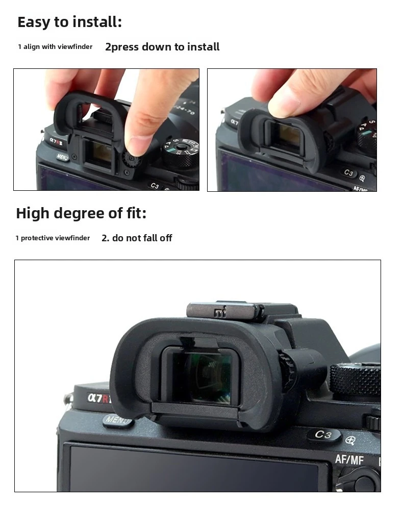 소니 A9 A99M2 A7 A7S A7S2 A7S3 A7R2 A7R3 A7M3 A7RII A7R4 A7RM2 A7RM4 용 새 EP-18 소프트 뷰파인더 아이피스 아이컵 고무 커버
