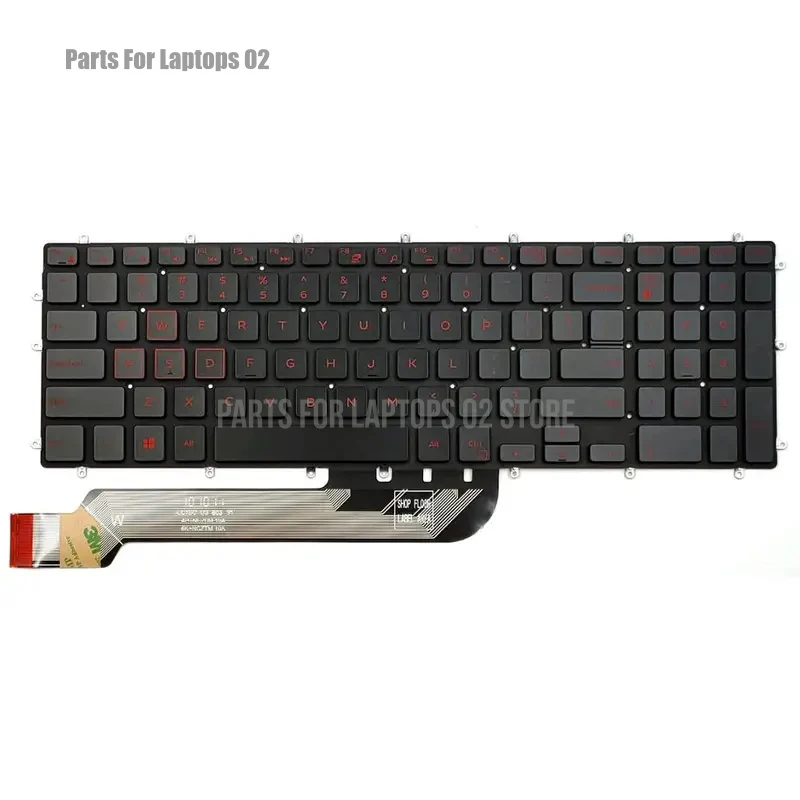 Новая клавиатура для игровых ноутбуков Dell G3-3579, G3-3779, G5-5587, G7-7588 серии 15, с синей подсветкой, раскладка US